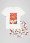 PoP Candy Printed Crew Neck Tee & Short Set - Multi