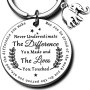 Inspirational Elephant Keychain - Perfect Thank You Gift For Teachers Volunteers Employees Coaches And Nurses