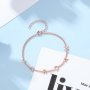 CBA104707RG - Rose Gold Plated Sterling Silver Letter Bracelet