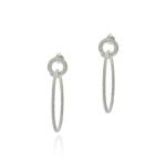 Lula Small Circle Hoops - 18KT White Gold Vermeil