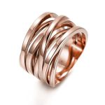 Ciunofor 13.7MM Cross Ring Enhancers For Women Statement Engagement Ring Silver Gold Rose Gold Plated Ring Engraving Customized
