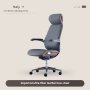 Italian Luxury Leather Executive Gray Office Chair