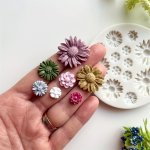 1PC Flower Silicone Mould Bouquet Polymer Clay Flower Casting Mold For Diy Earring Pendants Making Polymer Clay Craft Moulds Diy