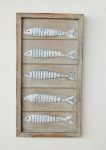 Metal & Wood Fish Plaque – 35X19CM