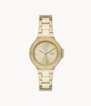 DKNY Chambers Three-hand Gold-tone Stainless Steel Woman's Watch NY6655