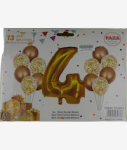 Casey 13PC Gold And White Balloon Set NR.4