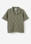 Cotton On Cabana Short Sleeve Shirt - Swag Green palm Texture