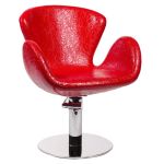 Chair Floret Hydraulic Red Patent 65X61X63CM