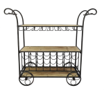 Four Corners Metal And Wood Drinks Trolley TROV18008