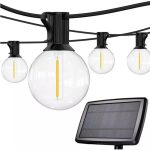 Focuslights Bulb String Solar Lawn Lights: 25 Bulbs 8 Meters