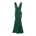 Emerald Sparkle Plunge Sash Dress