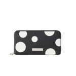 Ikon Pebble Continental Wallet -black white Polka Dot