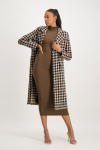 Madison Brown Check Coat - S