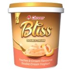 Clover Bliss Peaches & Cream Double Cream Yoghurt 1KG