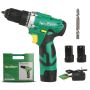 12V Cordless Drill With 2 Rechargeable Lithium Battery Charger Storage Case