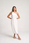 Cold Shoulder Dress - Large Stone Linen