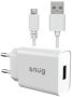 Snug Lite 1 Port Micro USB Wall Charger - White