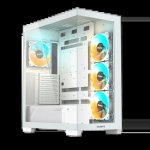 Gigabyte C500 White Atx Mid-tower 360MM Radiator Support 4X 120MM Argb Fans Panoramic Tempered Glass – New