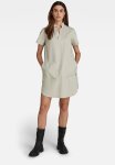 G-star Raw Millery V Neck Shirt Short Sleeve Dress - Mineral Gray
