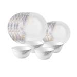Twilight Clouds 12 Piece Dinner Set White