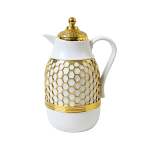 Arabic Style 1LT Vacuum Flask White & Gold