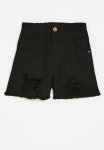 PoP Candy Frayed Hem Shorts - Black