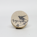 NA0100 Printed Wooden Knob Swallow