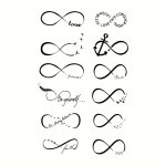 Infinite Positive Energy Temporary Tattoo Sticker - Artistic Design For Adults Lasts 1-2 Weeks