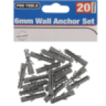 Wall Anchors 6MM 20-PACK