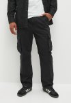 Half Half Straight Cargo Pant - Black