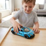 1 32 Scale Diecast Pull Back Supercar - Gray