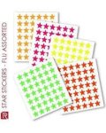Stickers Stars Fluorescent Asstd Cols Pkt