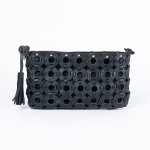 Black Tequila Leather Crossbody Bag - Black Leather