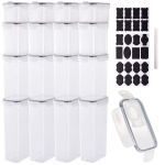 24 Pieces Stackable Pantry Container Storage Organisers With Lids