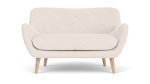 Herman 2 Seater Couch Maya Cream Oak Soap Legs - Maya Cream