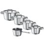 & 39 Conia& 39 5-PIECE Casserole Pot And Saucepan Set 1.7L / 2.3L / 3.1L / 4.8L / Silver