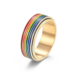 Rainbow Spinner Ring Gold - 11 Us