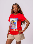 Red Graphic Print Short Sleeve T-Shirt - L Red