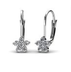 DESTINY Flower Clip Earrings With Crystals From Swarovski