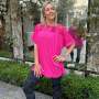 Sheer Glam Top Hot Pink - L / Pink
