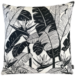Strelitzia Black Small Organic Cotton Scatter Cover