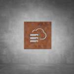 Server Room Sign - Rust - Powder Coated Aluminum
