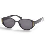 Black Metal Temple Cateye Sunglasses