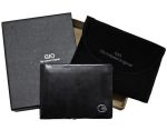 Full Grain Genuine Leather Classic Bifold Wallet-black