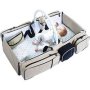Multifunctional Baby Travel Bed Cot Baby Bassinet And Diaper Bag - Gray