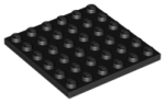 Parts Plate 6 X 6 3958 - Black