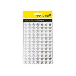 Tower Self Adhesive "silver Stars" 168 Labels