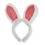 Pink W White Polka Dot Ears Bunny Headband - Factory Plaza