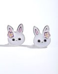 S925 Sterling Silver Cute Bunny Charm