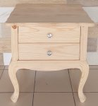 Queen Anne Pedestal 2 Drawer – Raw